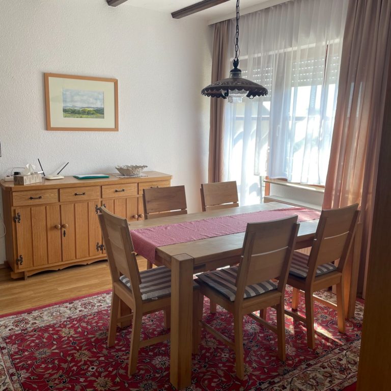 Das Esszimmer der Ferienwohnung